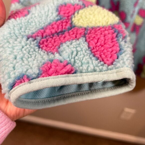 A. Lab Dazer Flower Fleece Zip Up Hoodie Jacket Size XL Blue Purple Kidcore - Picture 6 of 14